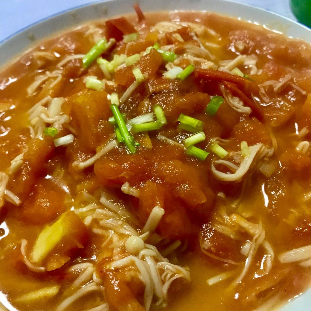 番茄烩金针菇