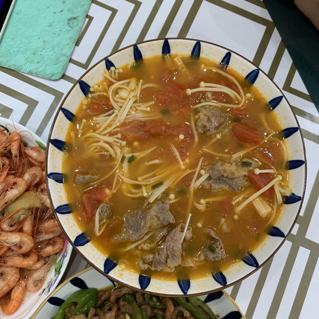 番茄肥牛金针菇