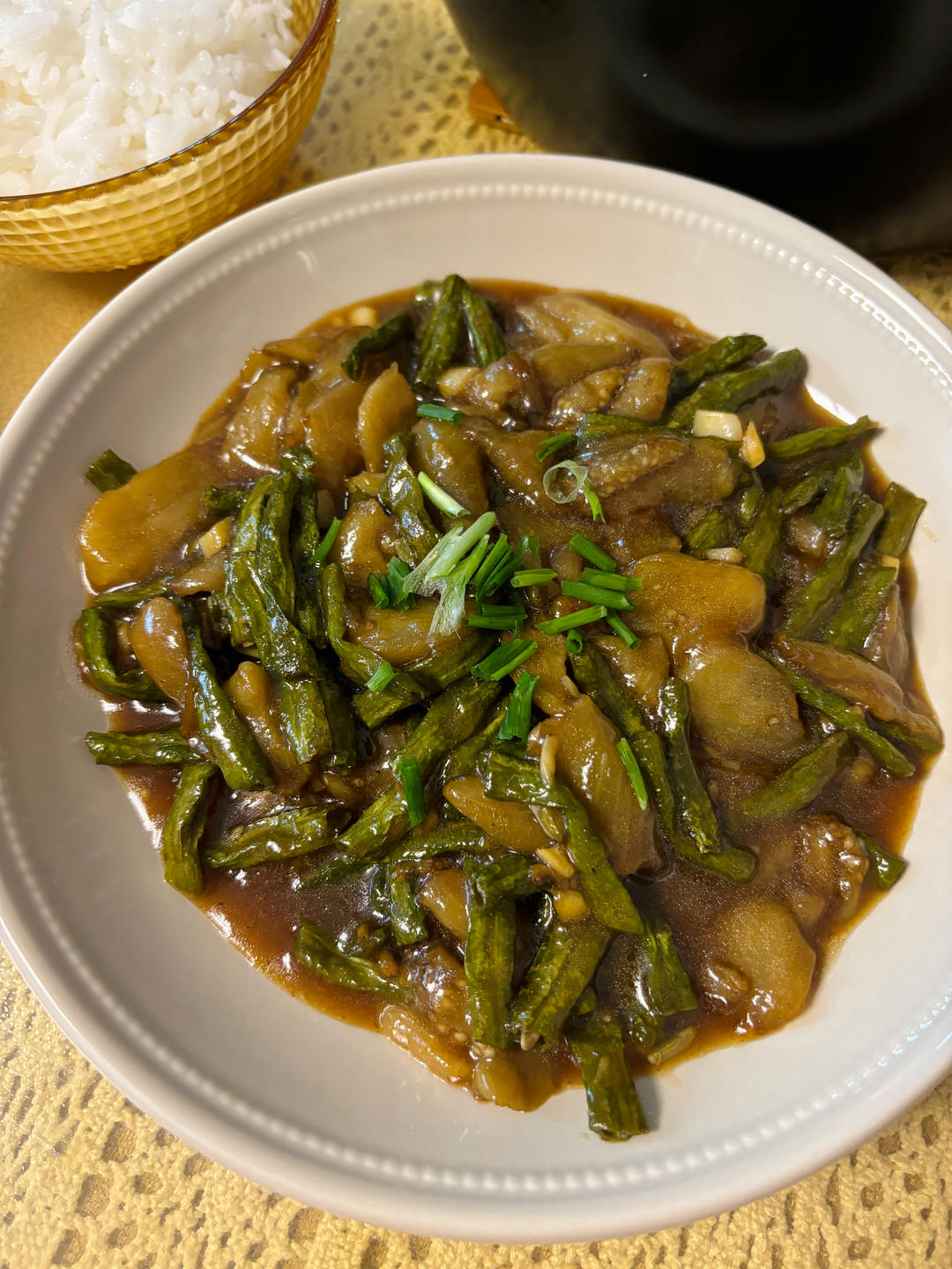 豆角烧茄子