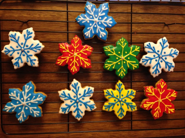 圣诞卡通糖霜饼干--圣诞老人和麋鹿