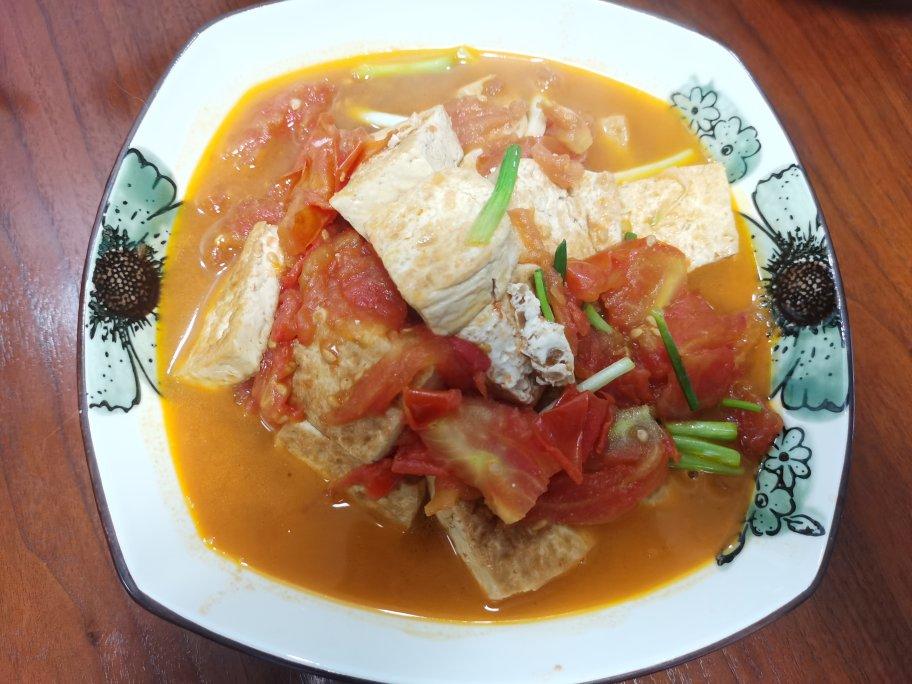 西红柿焖豆腐
