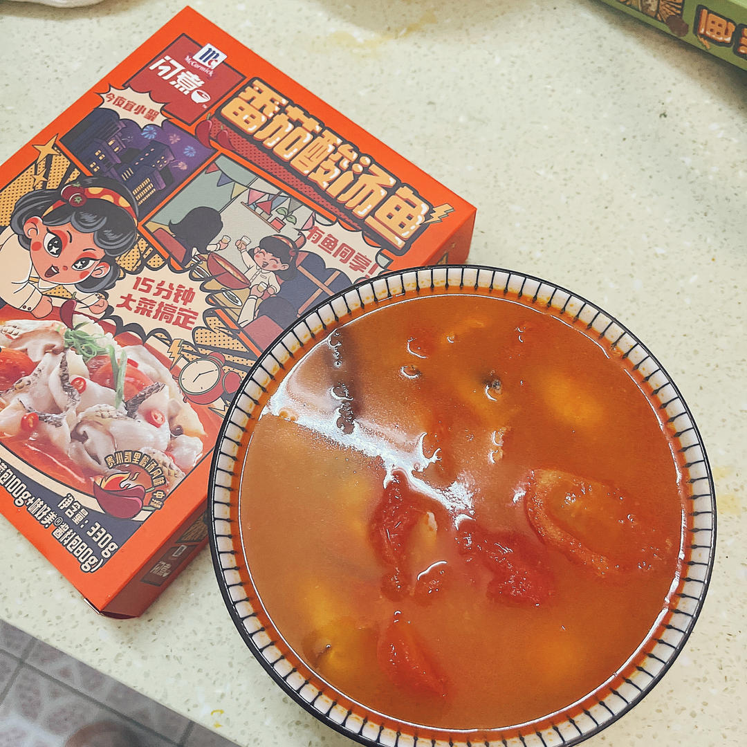 比酸菜鱼更鲜爽的鲜虾番茄酸汤鱼粉