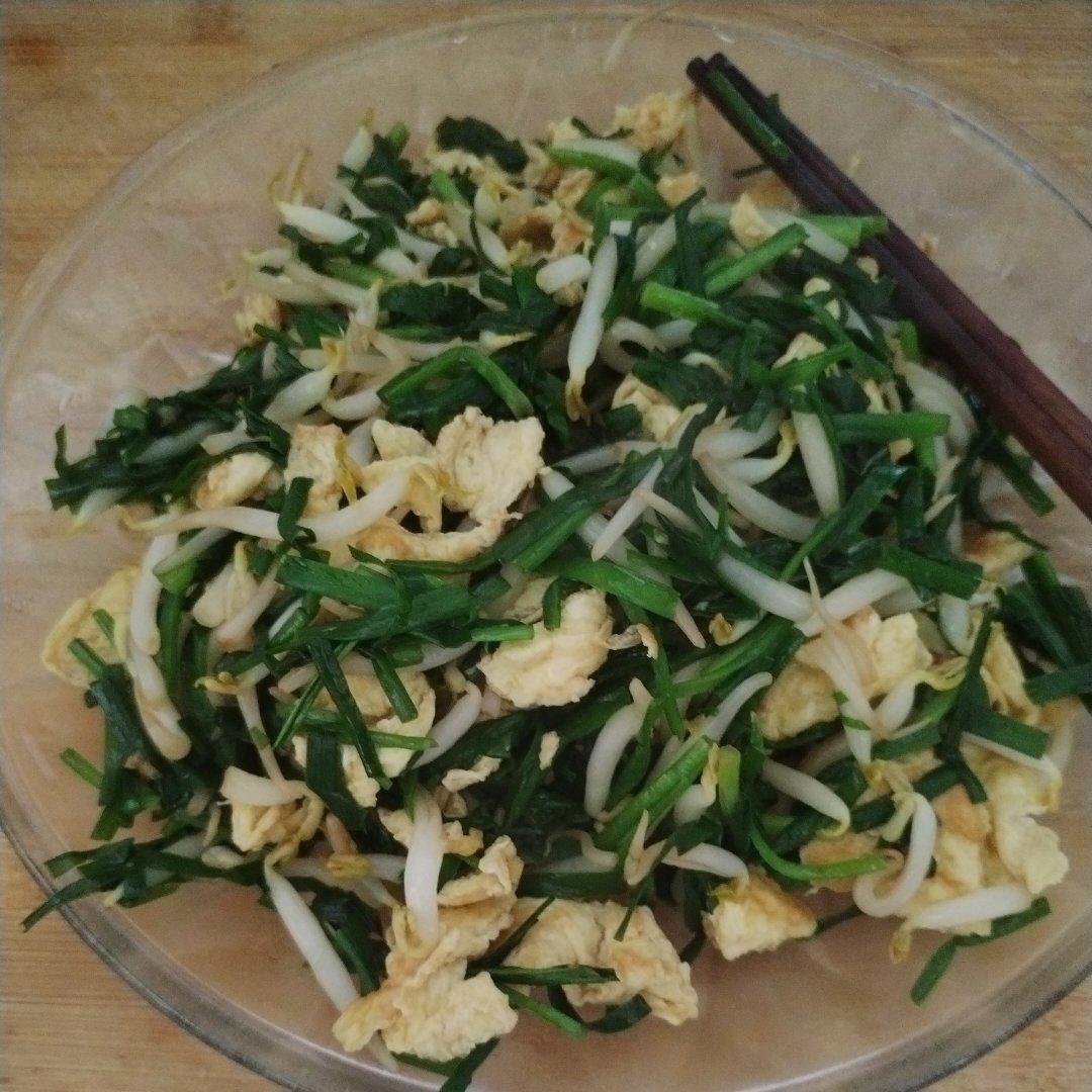 豆芽韭菜炒鸡蛋，三分钟搞定～！