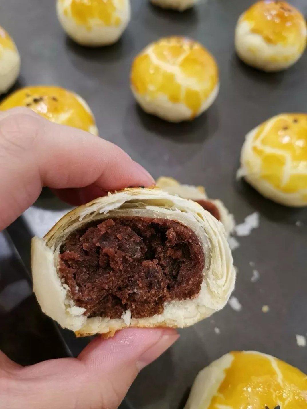 红豆酥饼（附油酥不测漏的办法）