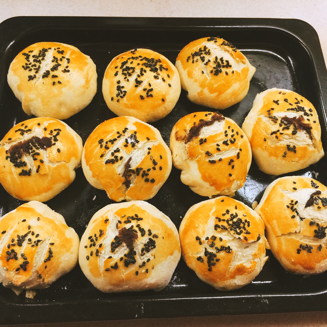 红豆馅酥饼