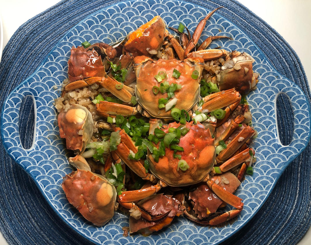 蒜蓉蒸梭子蟹
