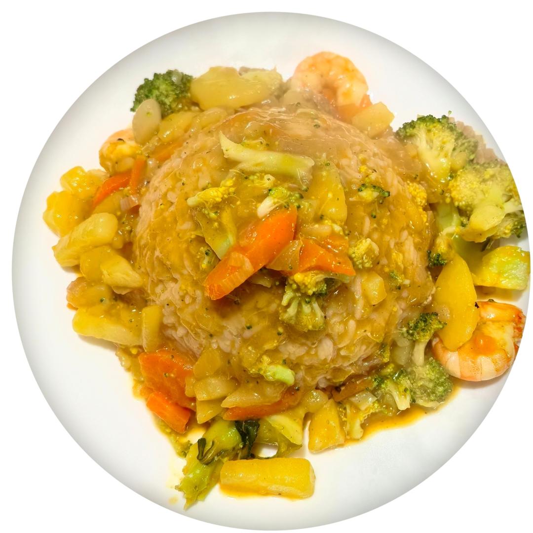 草莓海鲜牛肉咖喱饭