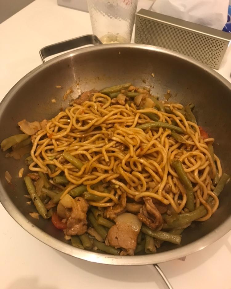番茄豆角牛肉焖面