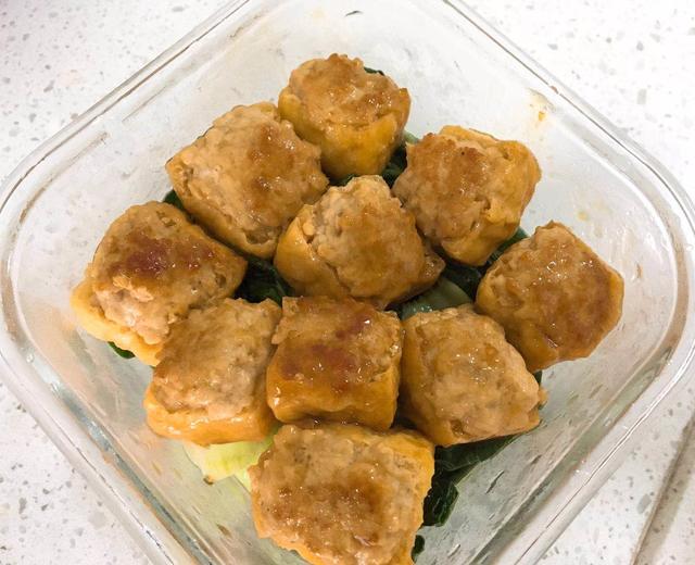 【快手便当菜】油豆腐(豆腐泡)酿肉的做法