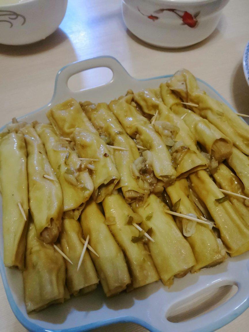 ⚡️减肥减脂素菜啃起❗️金针菇豆皮卷