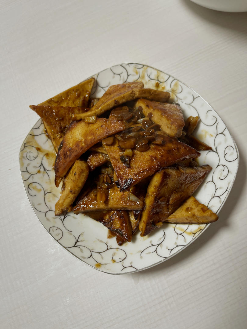 焖煎豆腐