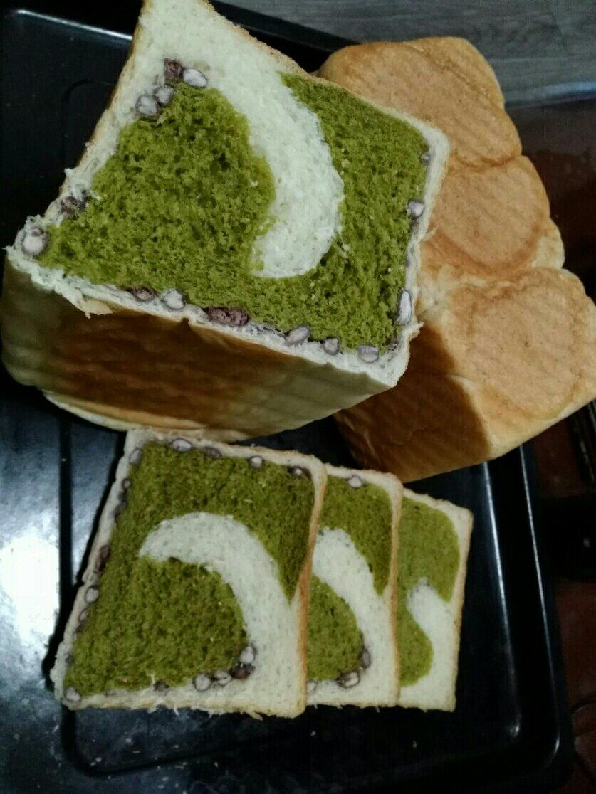 抹茶蜜豆吐司