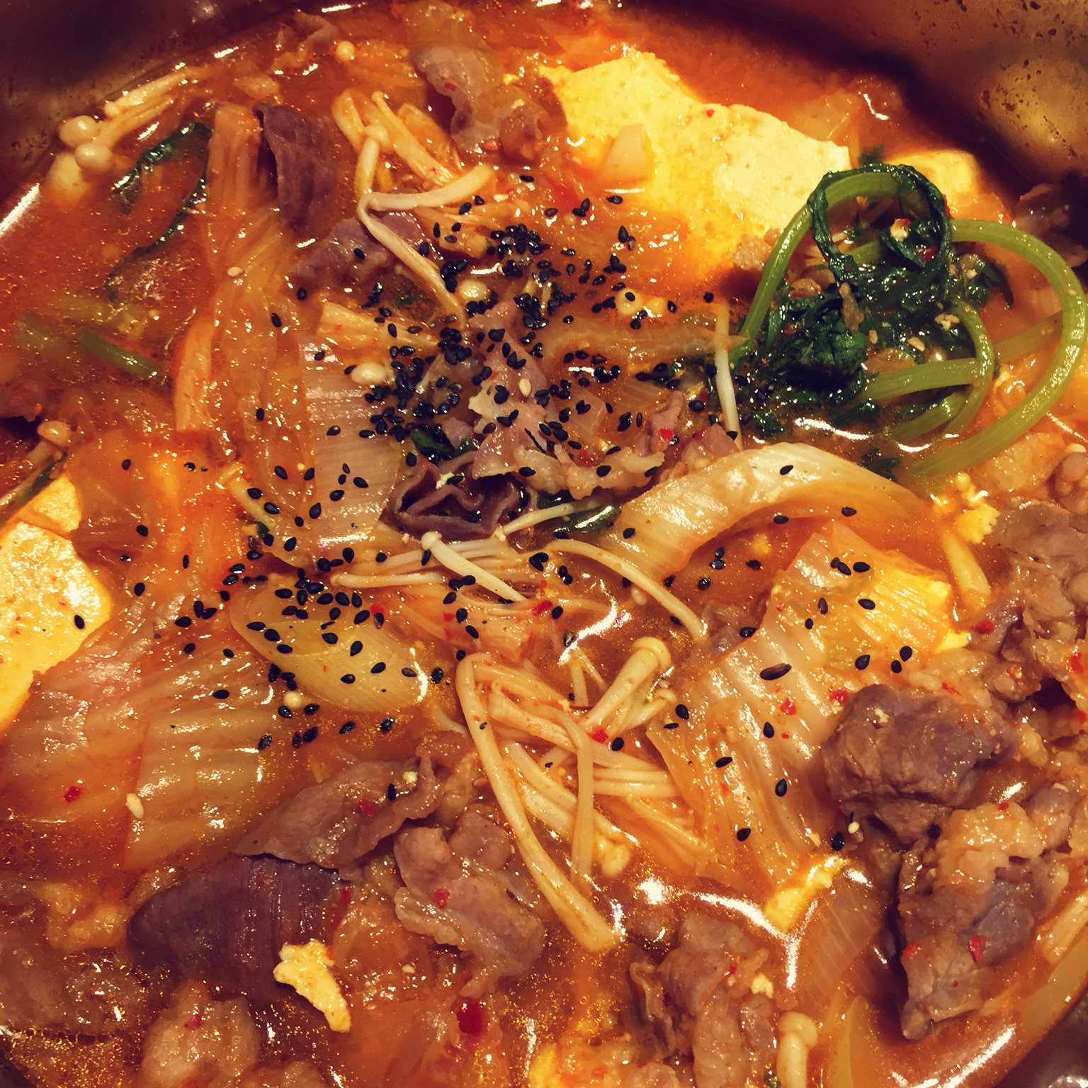 心月习惯有你做的泡菜肥牛锅