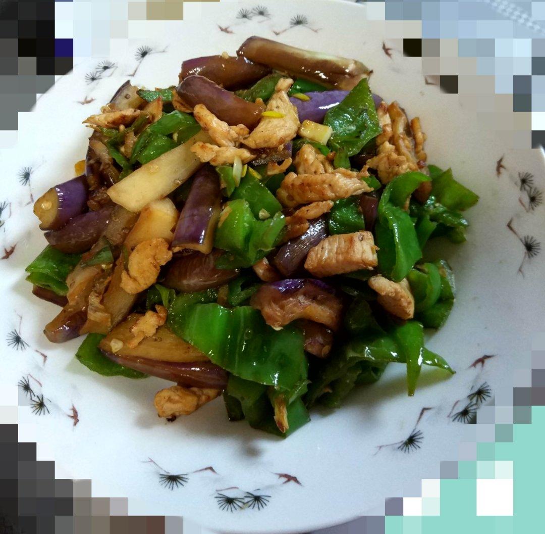 青椒炒茄子