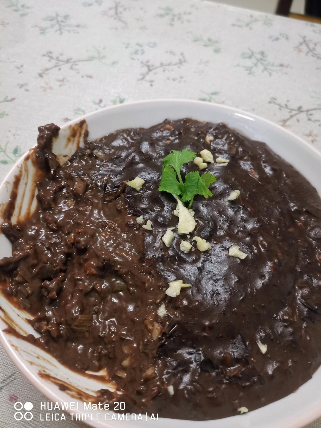 奶奶👵做的鸡血糊涂（我很黑但是我很好吃~）