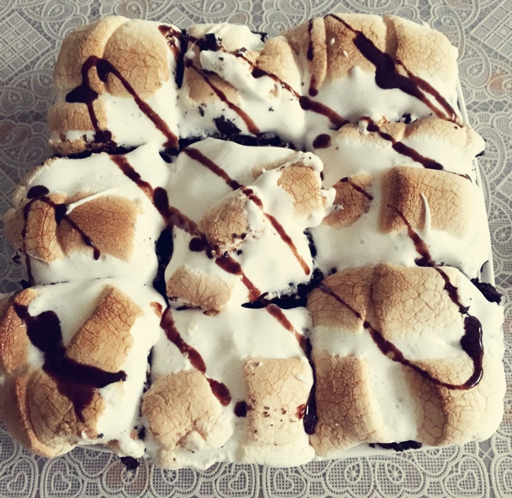 静静静静做的棉花糖布朗尼marshmallowbrownies
