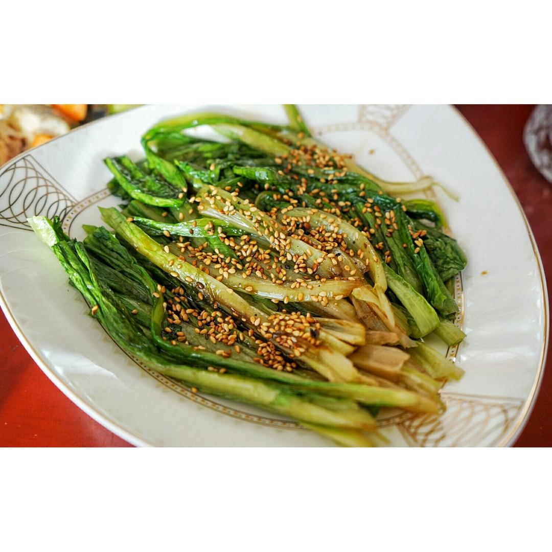 白灼油麦菜
