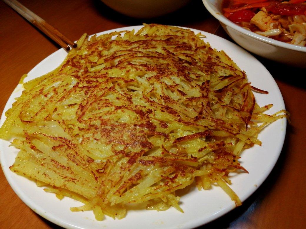 土豆丝鸡蛋饼