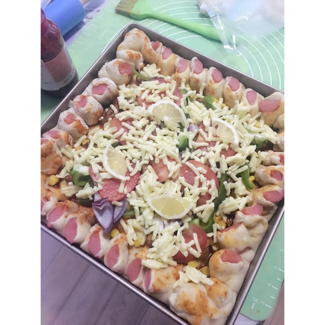 奥尔良烤鸡肉披萨