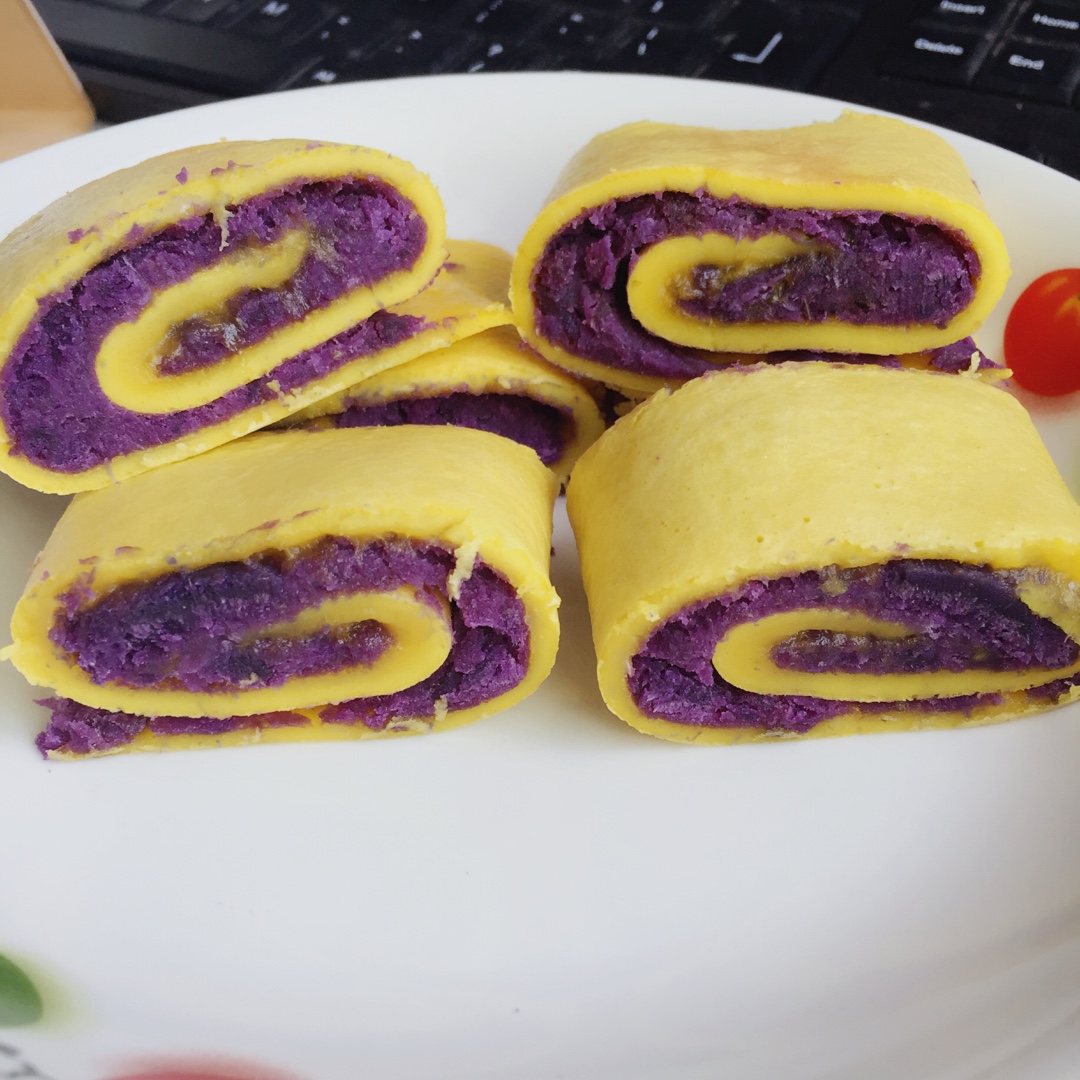 紫薯鸡蛋卷