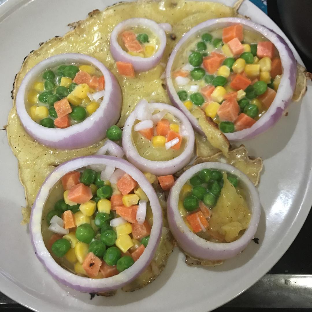 洋葱圈蛋饼