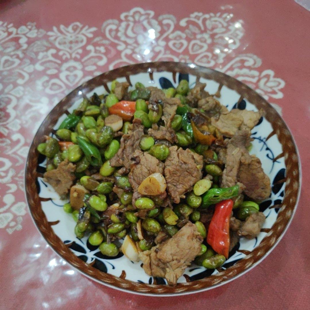 毛豆炒肉