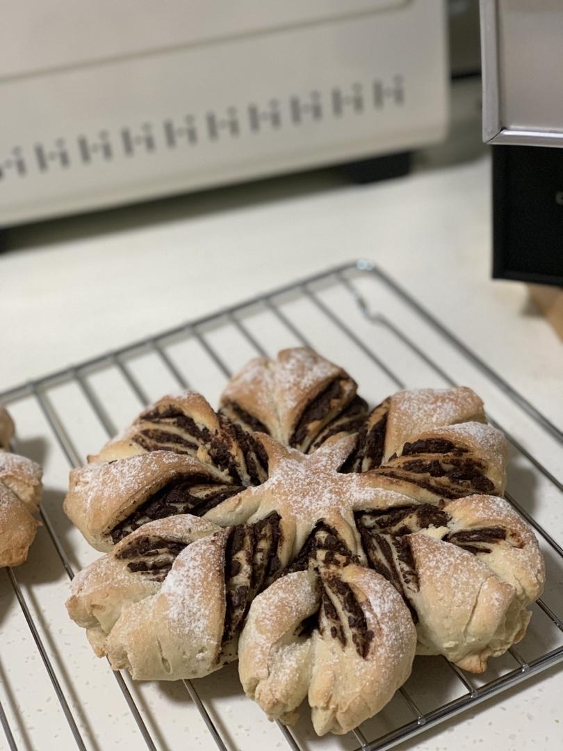 【北鼎烤箱食谱】网红ins款圣诞雪花大面包