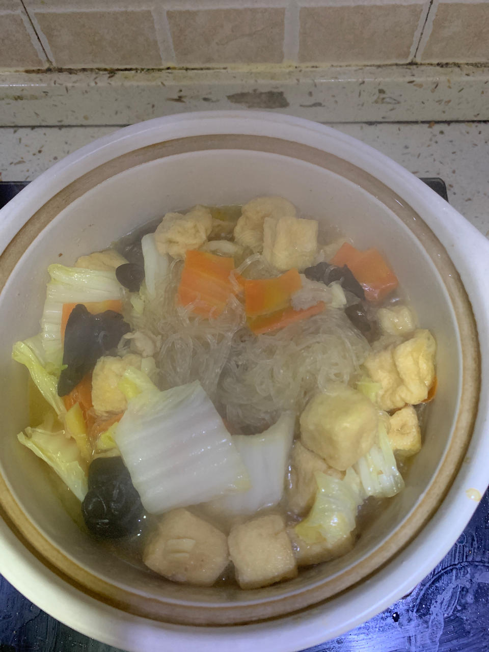 豆泡白菜粉丝煲