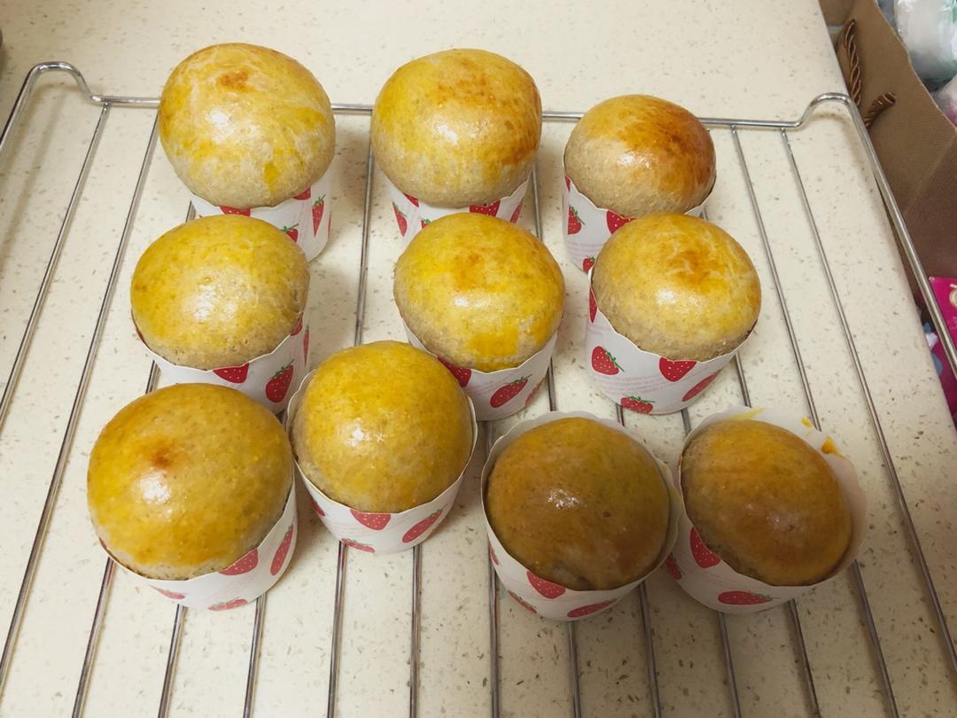蜂蜜全麦早餐包丨健康·烘焙