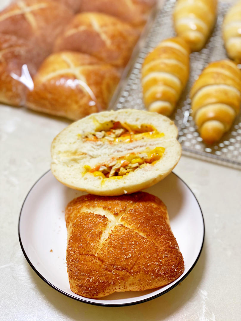 芝士熏鸡面包（万用方子）