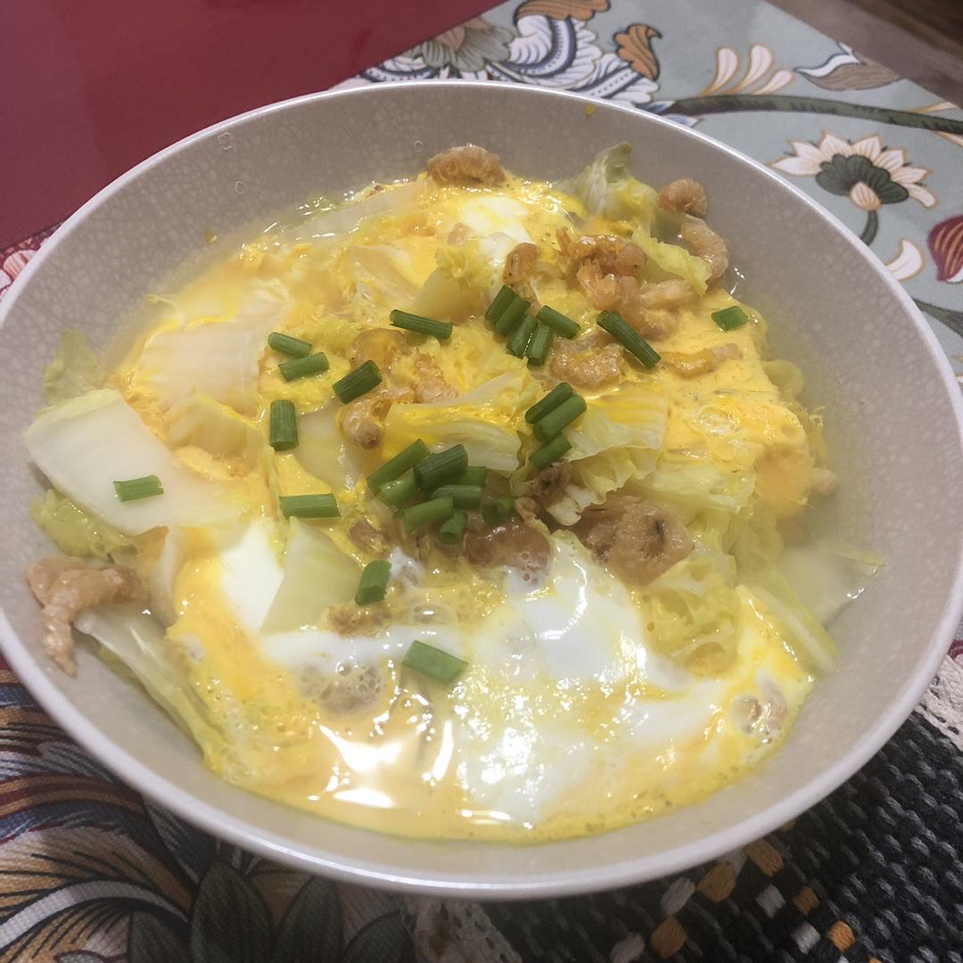 海米滑蛋娃娃菜
