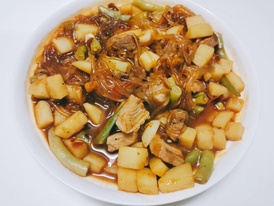 简单三步肉烩菜(土豆,豆角,粉丝)的全部作品