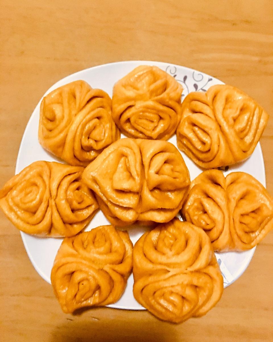 南瓜花卷馒头