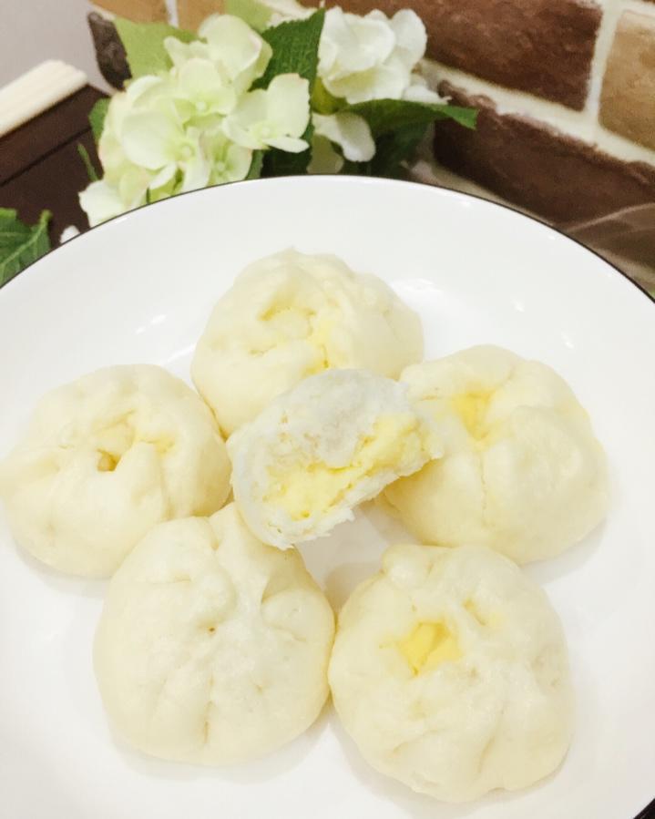 自制无油奶黄包