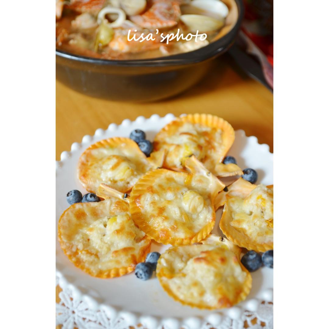 芝士蒜茸焗扇贝