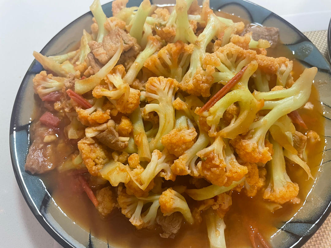 西红柿炒菜花（夏季开胃菜）