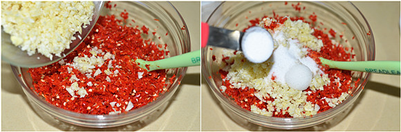 腌出一罐的香辣脆嫩---自制剁椒的做法 步骤3