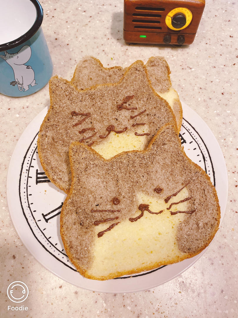 蓝猫＆龙猫吐司~猫头吐司