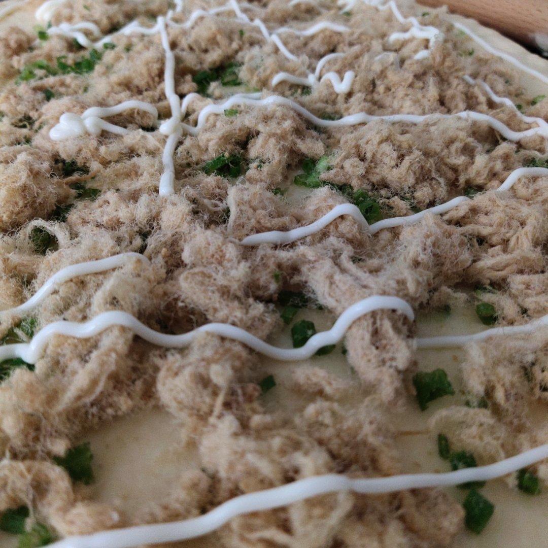 小小香葱肉松面包卷