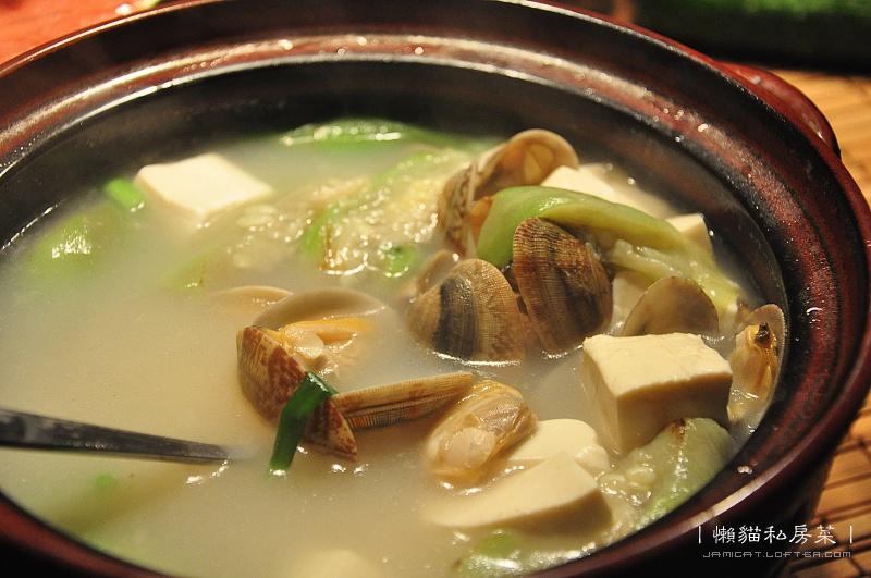 絲瓜花蛤豆腐湯