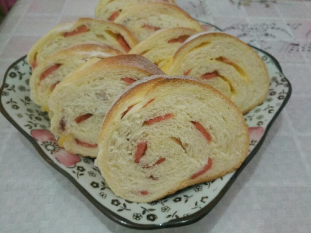 香肠（培根）芝士面包-老面版