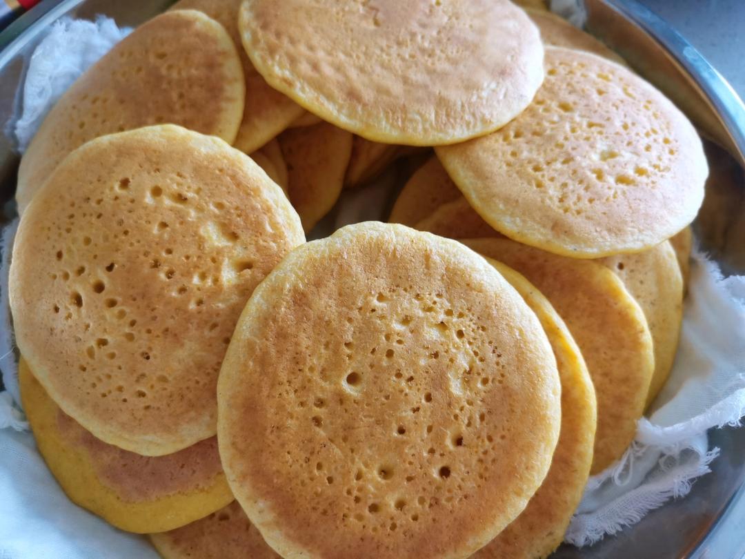 玉米面松饼，早起5分钟搞定，又软又健康