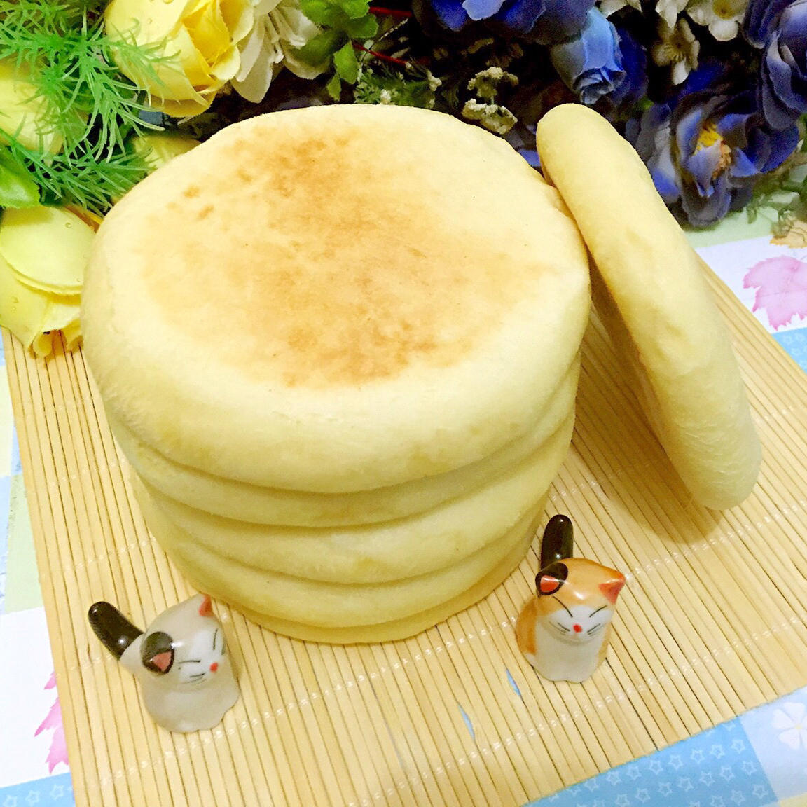 萧萧暮雨_tj0g做的发面饼(鸡蛋版)