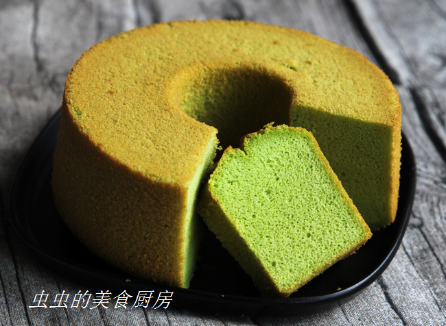 斑斓叶系列：斑斓戚风蛋糕（绿蛋糕）的做法