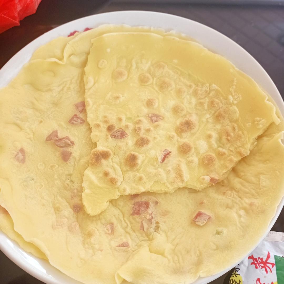 简单快手鸡蛋饼 柔软翻面不破