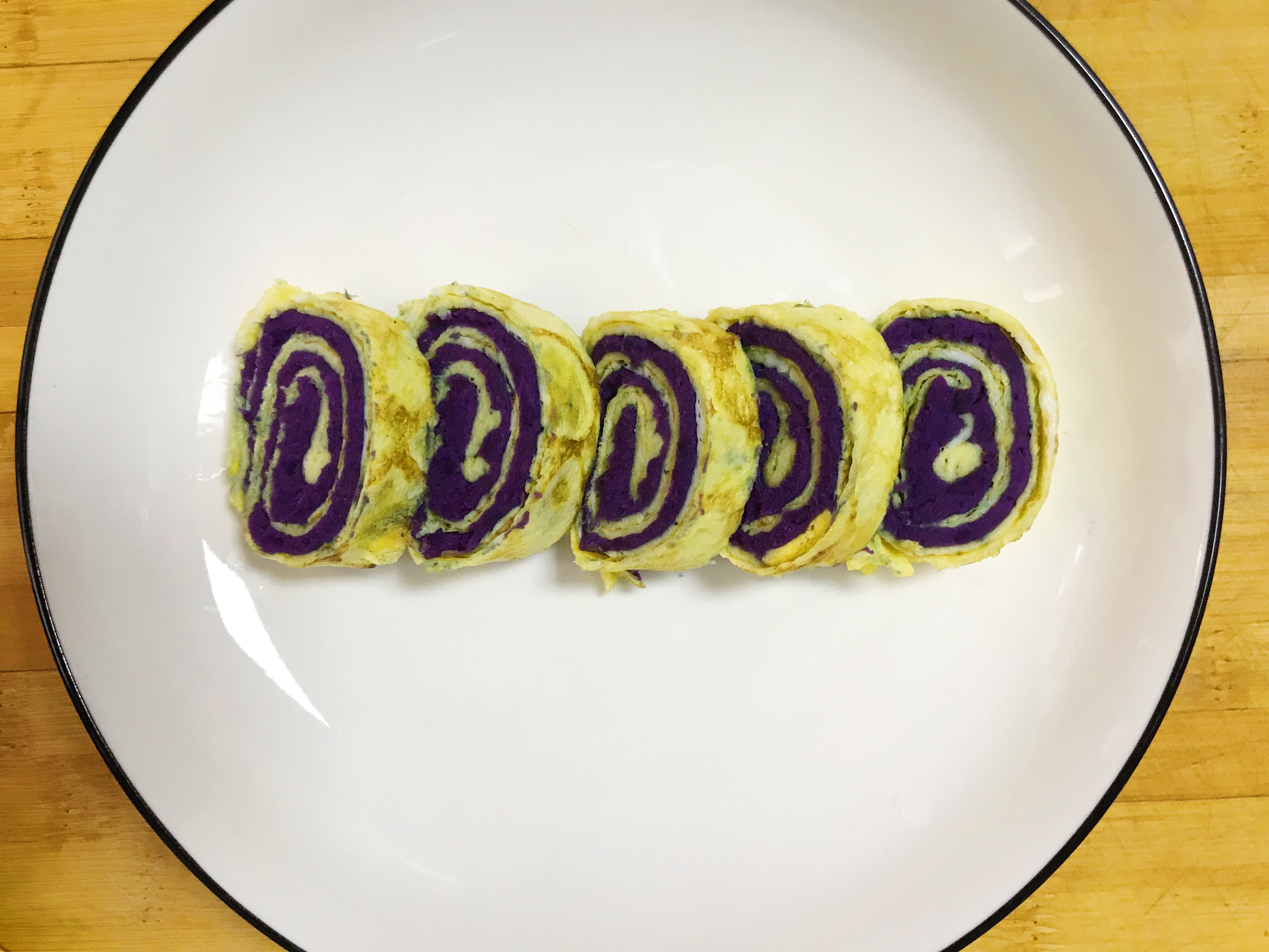 紫薯鸡蛋卷。🥚的做法