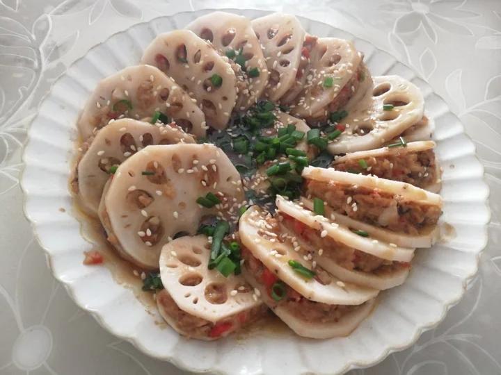 厨师长教你：“藕片蒸肉”的家常做法，口味清淡不辣，秋季良菜
