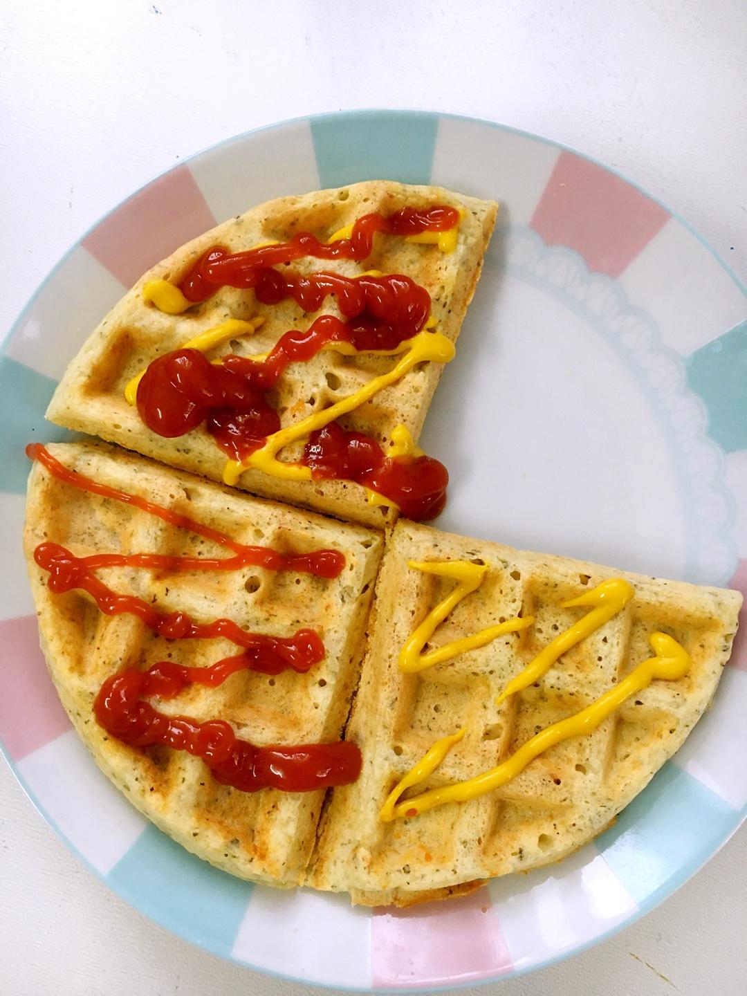 咸味儿华夫饼（鸡茸饼）的做法