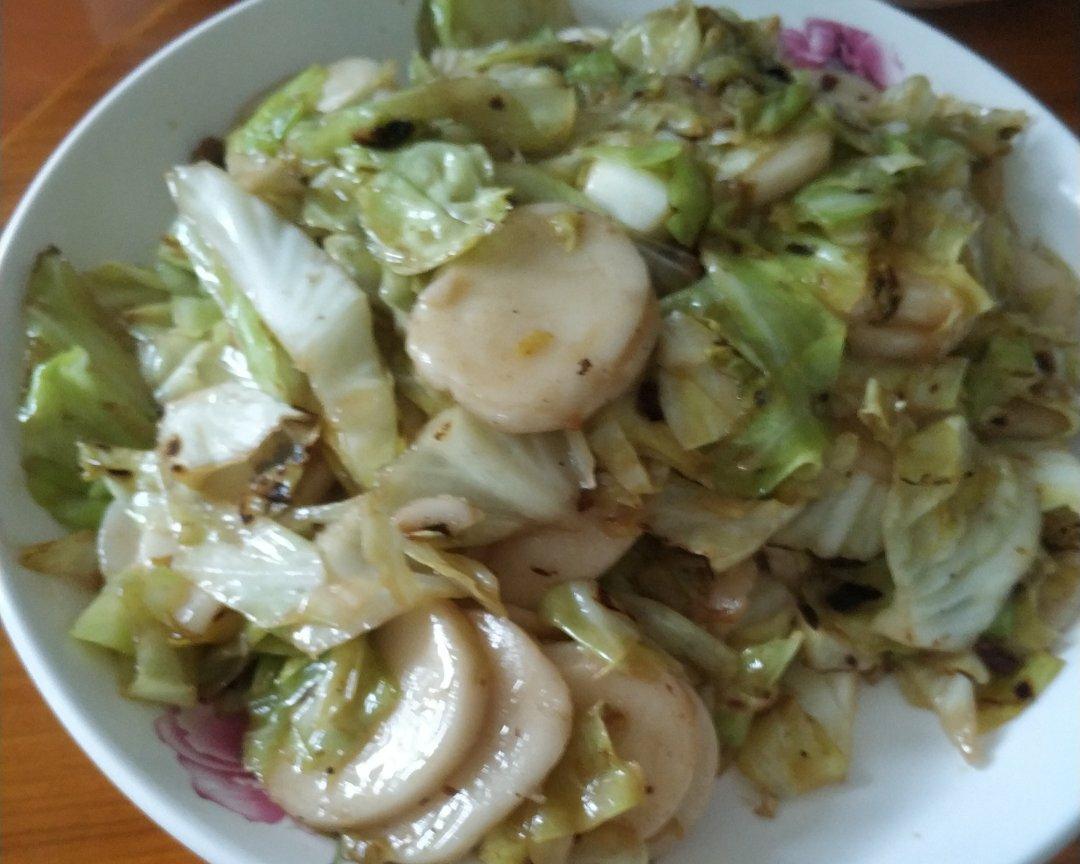 包菜炒年糕