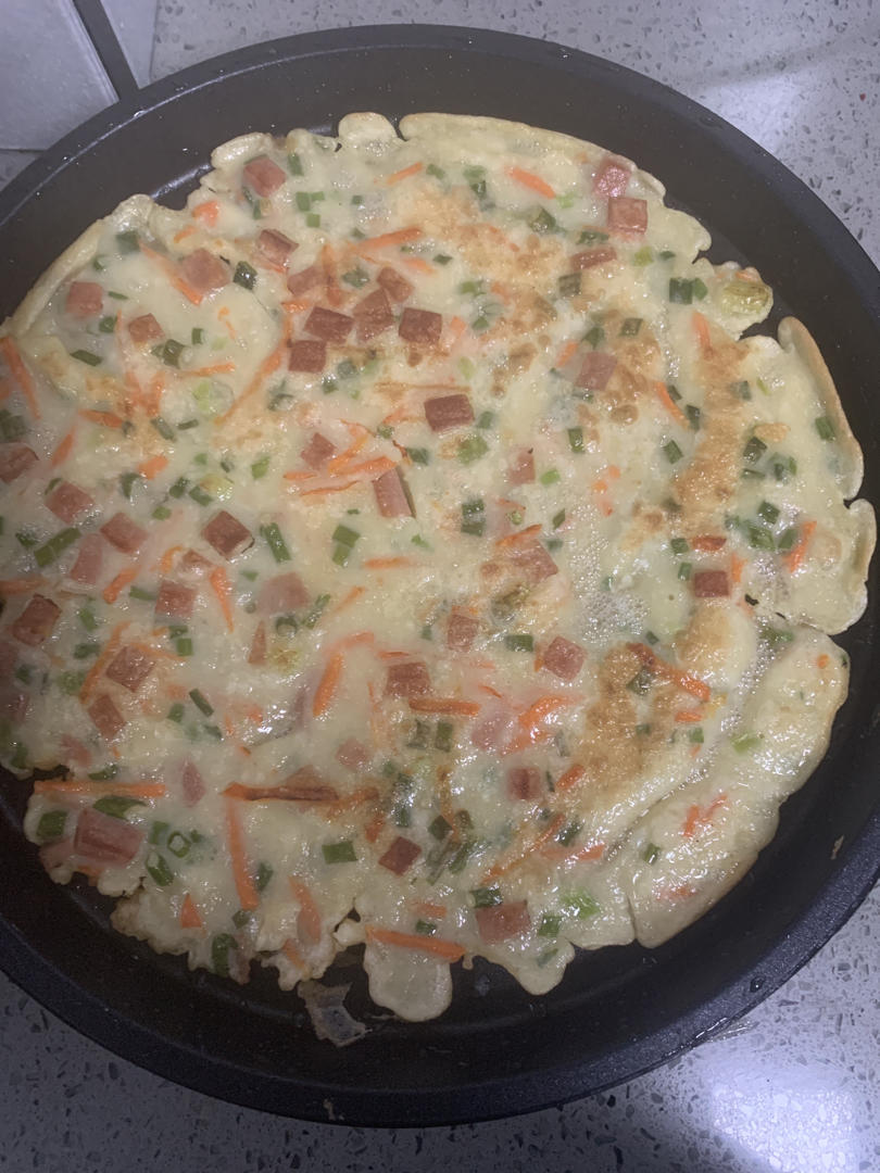 简单快手蔬菜鸡蛋煎饼